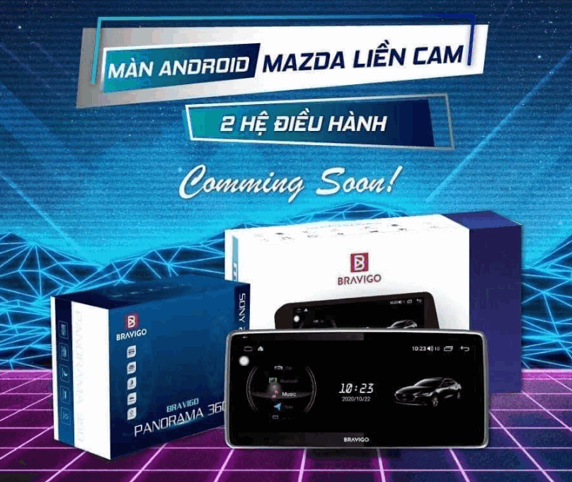 Màn Hình Android Ô Tô BRAVIGO Liền Camera 360 Cho Xe Mazda - Image 2