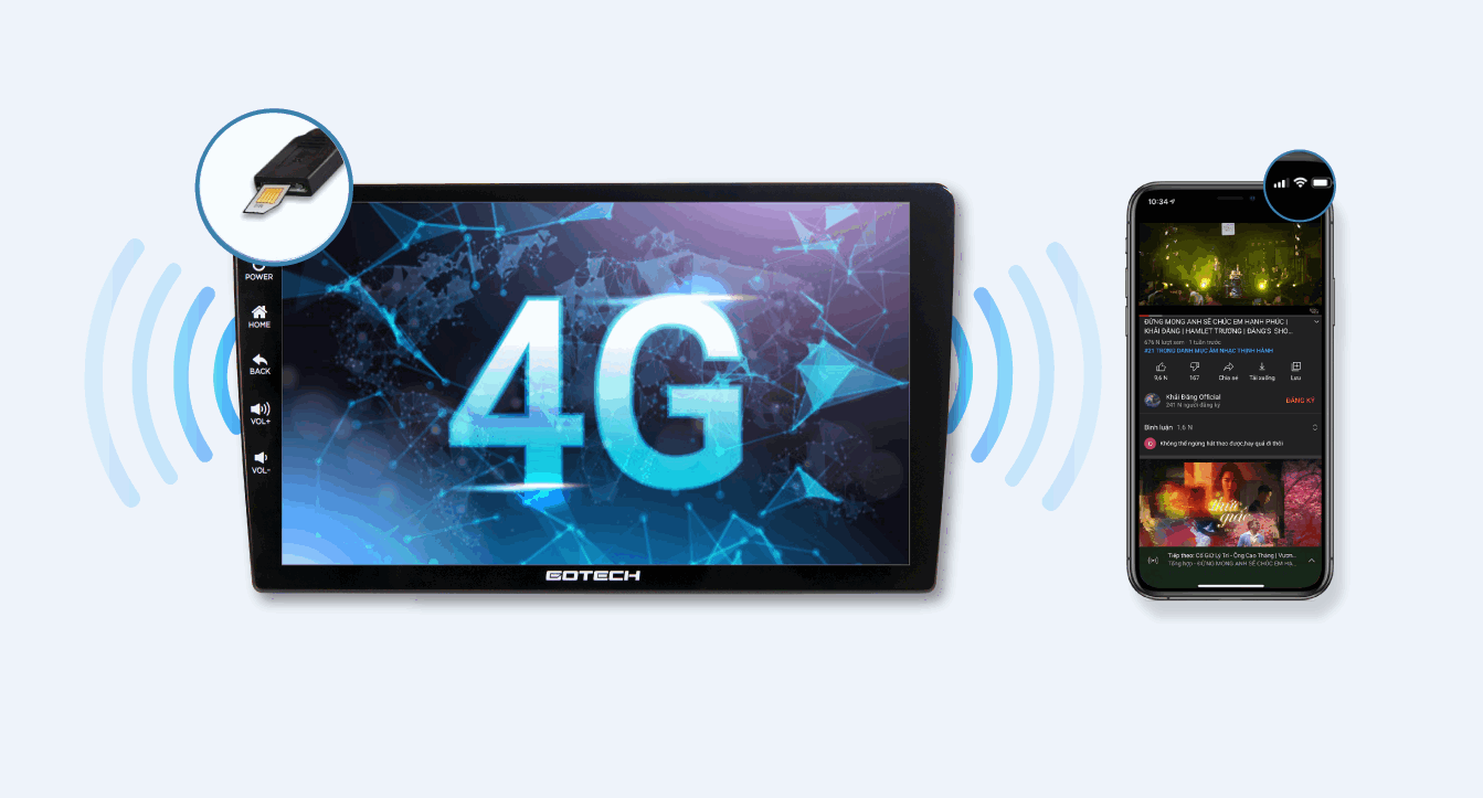Màn Hình Android GOTECH GT9 - Image 4